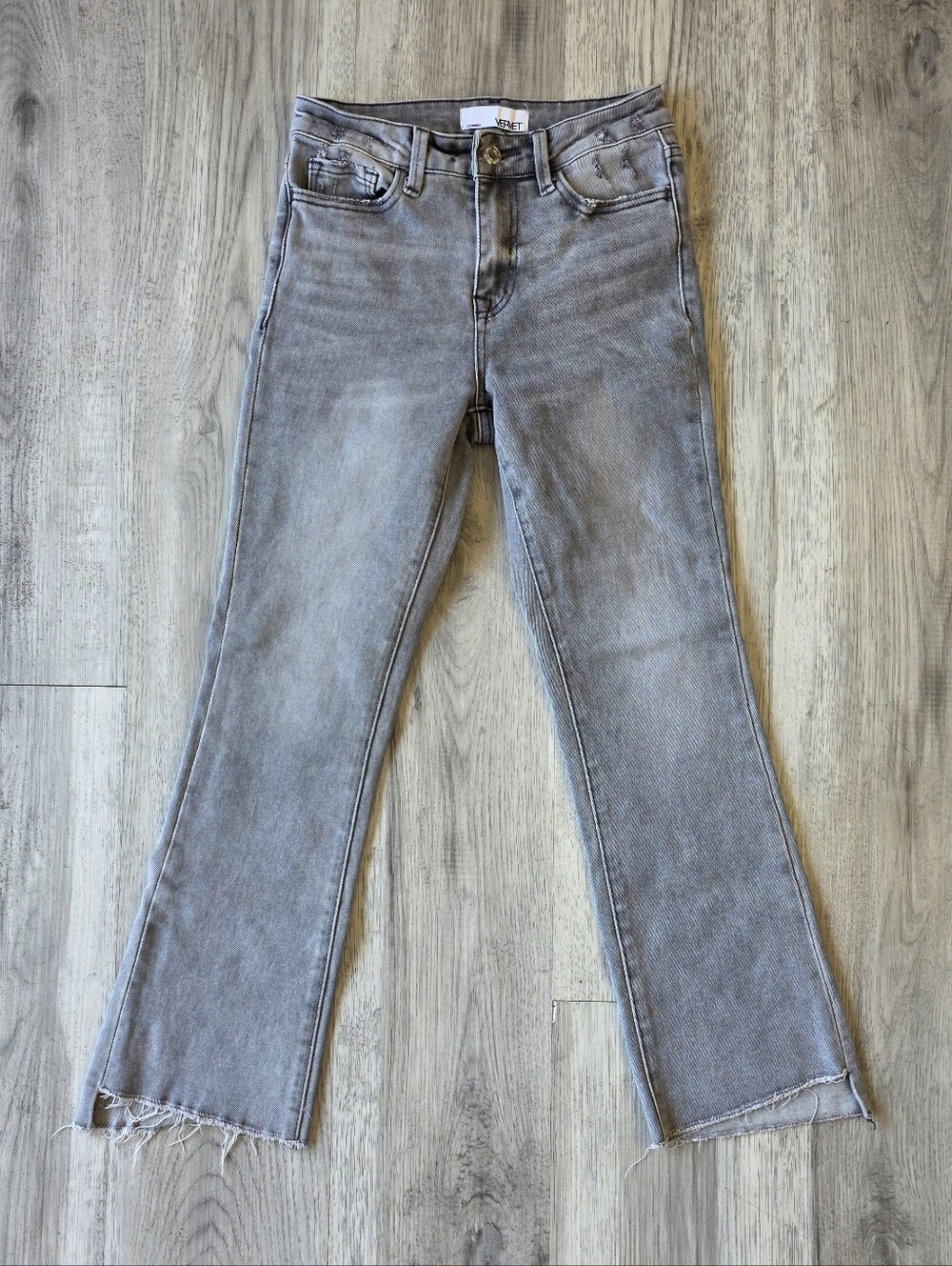 Vervet Gray Kick Flare Jeans Size 24 Hemmed